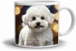  Fehér kerámia bögre 330ml képpel - puha bichon (HRNEK-90X82-BILY-216)