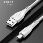  USMS micro USB kábel töltéshez és szinkronizáláshoz / 1m - fehér (801203445B)