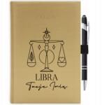  Naptár 2026 Arany Ajándék Libra Zodiákus Név Tolltartó (KALENDARZ A5 2026 TERMINARZ LIBRA IMIĘ)