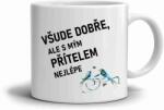  Fehér kerámia bögre 330ml képpel - legjobb a baráttal (HRNEK-90X82-BILY-431)