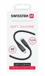SWISSTEN adatkábel Puha szilikon USB-C/Lightning 60W 1.2m - Fekete (71535010)