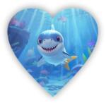  65x65 mm-es szív alakú mágnes - barátságos cápa (MAGNET-65X65-SRDCE-38)