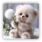  Mágnes 65x65mm négyzet alakú - plüssmackó (MAGNET-65X65-CTVEREC-41)