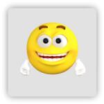  65x65mm-es négyzet alakú mágnes - izgatott mosolygós (MAGNET-65X65-CTVEREC-73)