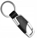 EdiBazzar Bőr kulcstartó Kulcstartó bőr szíj férfi fekete fém (F120)