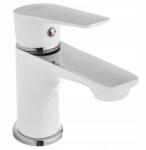 INVENA Álló mosdócsaptelep kattanó dugóval egykaros fehér/króm (5907798794249)