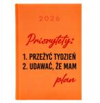  Naptár A5 2026 Narancssárga Prioritástervező: Túlélni Egy Hetet A Munkahelyen (KALENDARZ KSIĄŻKOWY POMARAŃCZ 2026)