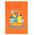  Naptár A5 2026 Narancs Határidőnapló Takarítónőnek Takarítási szolgáltatások Wz (Kalendarz Pomarańcz Usługi Sprzątające)
