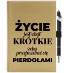  Naptár 2026 Arany Fing Motiváló Ajándék Toll Radír Tartó (KALENDARZ A5 2026 TERMINARZ PIERDOŁY)
