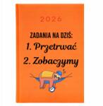  Naptár A5 2026 Narancssárga Mai Feladattervező: Túlélni A Munkát (KALENDARZ KSIĄŻKOWY POMARAŃCZ 2026)