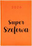  Naptár A5 2026 Narancssárga Napi Határidőnapló Ajándék Szuper Főnöknek (Kalendarz Pomarańczowy Super Szefowa)