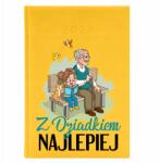 FunnyCase Naptár 2026 Sárga Ajándék Nagymama Nagypapa Napjára Nagypapával Legjobb (Kalendarz 2026 Seledynowy Dla Babci Dziadka)