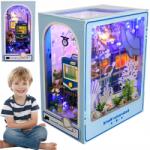  Book Nook Szett Felnőtteknek Diy Házikó Összecsukható Polc Dekoráció (231012SU02-4Q)