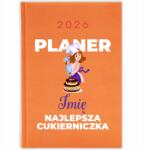 FunnyCase Könyvnaptár 2026 Legjobb Cukrásznadrág Narancssárga Ajándék Minták (Kalendarz Pomarańczowy NAJLEPSZA CUKIERNICZKA)