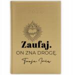 FunnyCase Könyvnaptár 2026 Bízz. Ő Ismeri Az Utat Arany tervező határidőnapló minták (Kalendarz Złoty ZAUFAJ. ON ZNA DROGĘ)