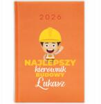 FunnyCase Könyvnaptár 2026 Legjobb Építésvezető Narancssárga Ajándék Wz (Kalendarz 2026 NAJLEPSZY KIEROWNIK BUDOWY)