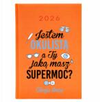  Naptár A5 2026 Narancssárga tervező Szemész vagyok Szemész MIX Wz (Kalendarz Pomarańczowy Jestem Okulistą)