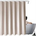  Fürdőszobai Zuhanyfüggöny 183X183CM Vízálló Zuhanyfüggöny A Kád Fölé (240312SU01-3)