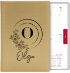 FunnyCase Naptár Arany Könyv Határidőnapló A5 2026 Tervező Olga Monogram MIX Wz (Kalendarz DLA OLGI MONOGRAM)