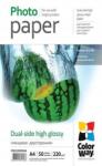 ColorWay fotópapír/ kétoldalas/ magasfényű 220g/m2, A4/ 50 darab (PGD220050A4)