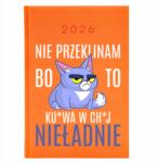  Naptár A5 2026 Narancssárga Napi Tervező Barátnőmnek Nem Átkozom (Kalendarz Pomarańczowy Nie Przeklinam)