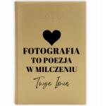 FunnyCase Könyvnaptár 2026 Fotózás Költészet Arany tervező Határidőnapló Minták (Kalendarz Złoty FOTOGRAFIA TO POEZJA)