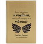 FunnyCase Könyvnaptár 2026 Gyerekek Szárnyakkal Arany tervező határidőnapló minták (Kalendarz Złoty DZIECI ZE SKRZYDŁAMI)