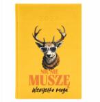 FunnyCase Naptár A5 2026 Sárga Munkatervező Vicces Állatok Semmi Nem Kell (Kalendarz 2026 Żółty Nic Nie Muszę)