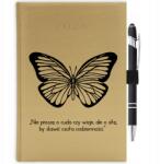  Naptár 2026 Arany Határidőnapló A5 Ajándék Motiváló Mindennapi Toll (KALENDARZ A5 2026 TERMINARZ CODZIENNOŚĆ)