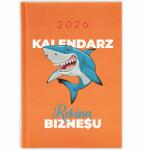 FunnyCase Könyvnaptár 2026 Üzleti Cápa Naptár Narancssárga Ajándék (Kalendarz Pomarańcza KALENDARZ REKINA BIZNESU)