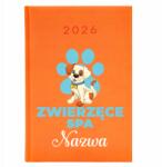  Naptár A5 2026 Narancs Határidőnapló Groomer Állat Spa *Név* (Kalendarz Pomarańcz Zwierzęce Spa *Nazwa*)