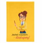 FunnyCase Naptár A5 2026 Sárga Ajándék Pedagógusnap Te vagy a példakép-Köszönjük (Kalendarz Żółty Jesteś Wzorem-Dziękujemy)