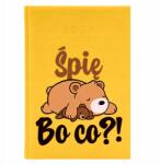  Naptár A5 2026 Sárga Ajándék Munkaidőnapló Alszom Mert mi? Vicces (Kalendarz 2026 Żółty Śpię Bo co?)