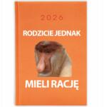 FunnyCase Könyvnaptár 2026 A Szülőknek Igazuk Volt Narancssárga Ajándék Minták (Kalendarz Pomarańczowy RODZICE MIELI RACJĘ)