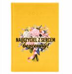 FunnyCase Naptár A5 2026 Sárga Pedagógusnapi Ajándék Pedagógus- Felbecsülhetetlen (Kalendarz Żółty Nauczyciel- Bezcenny)