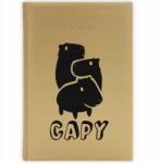 FunnyCase Könyvnaptár 2026 Capy Arany tervező Napló Ajándék Minták (Kalendarz Złoty CAPY)