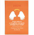 FunnyCase Könyvnaptár 2026 Gyerekek Szárnyakkal Születnek Narancssárga Minták (Kalendarz 2026 DZIECI RODZĄ SIĘ ZE SKRZYDŁAMI)