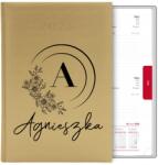 FunnyCase Naptár Arany Könyv Határidőnapló A5 2026 Ágnes Monogram MIX Wz (Kalendarz DLA ROKSANY MONOGRAM)