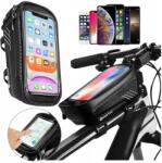 Stator Vízálló Kerékpáros Táska Telefontartóval, Kerékpárvázra Szerelhető Táska (R95)