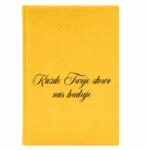 FunnyCase Naptár A5 2026 Sárga Pedagógusnapi Ajándék A Szavad Épít minket (Kalendarz Żółty Twoje Słowo Nas Buduje)