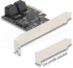 Delock PCI Express x4 kártya 5 x SATA 6 Gb/s Alacsony profilú 90890 DL90890 (DL90890)