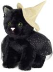 Teddy Hermann Fekete plüss macska boszorkány jelmezben (Teddy-Hermann) 20 cm