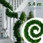 ProCart Ghirlanda decorativa Luxury Pine din crengi de brad artificial, lungime 5.4 m, ace 3D, decor Craciun (NR-110)