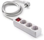 Famatel Hosszabbító 3-as 5m vez+kapcsoló 16A-250V, fehér (9-903)
