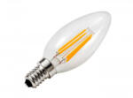 Helios LED filament gyertya izzó 4W 230V E14 C37 3000K 470lm (LED-2722)