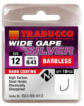 Trabucco Wide Gape Silver szakáll nélküli horog, méret: 12 (023-65-012)