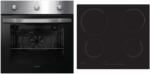 Candy P CT20CXCH64CCB szett, beépíthető elektromos sütőt F IDC X612, A+ energiaosztályú, 70 l, 7 főzőprogramos, rozsdamentes acél + CH64CCB üvegkerámia főzőlapot, 4 zónát, érintős vezérlést, 60 cm, Fekete (