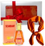 Fragrance World - Set Elysa - Parfum Fragrance World Scandant Belle Celine Women 50ml, Esarfa satinata portocalie Femei