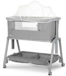 Lorelli Patut Copii Lorelli Co Sleeper Layla 2 in 1 cu Latura Pliabila Reglabil pe Inaltime Sistem Anti-Reflux Grey (1008074 2606)