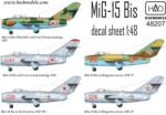 HADMODELS 1/48 MiG-15 Bis észak-koreai szovjet magyar vadászgép matrica készlet HAD48207 (HAD48207)
